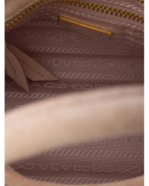 Prada Natural Bonnie Suede Mini Handbag