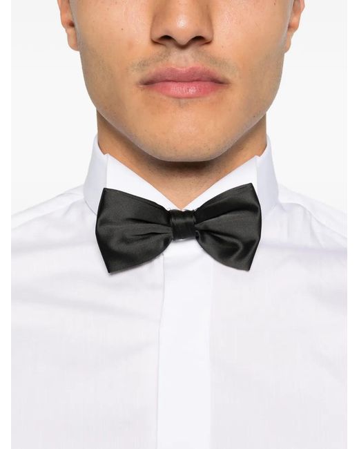 Tagliatore White Row Point-Collar Shirt for men