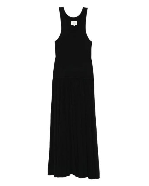Loulou de Saison Jada ギャザーマキシドレス Black