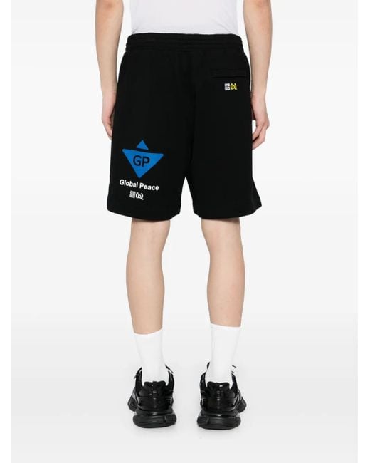 Givenchy Black Logo-Embroidered Shorts for men