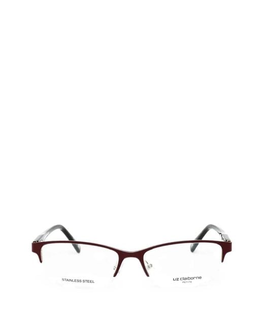 Liz Claiborne White Rectangle-Frame Glasses