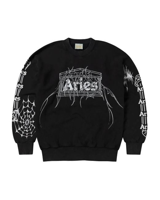 Aries Black Spider-Web Sweatshirt