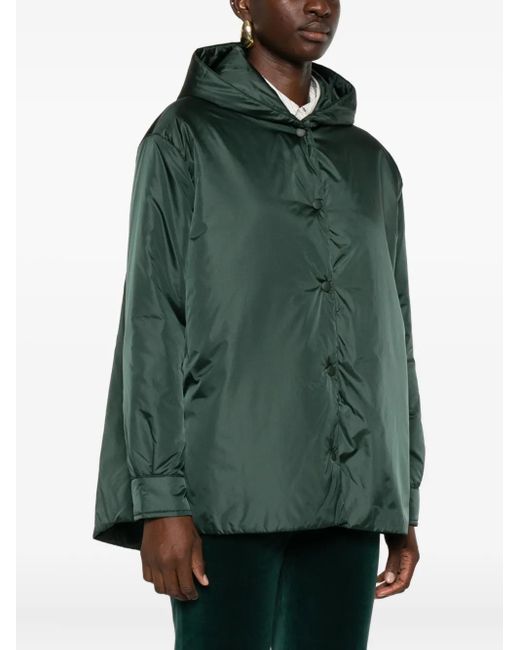 Aspesi Green Beth Hooded Buttoned Jacket