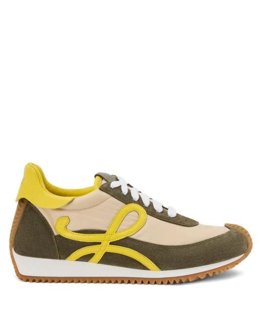 Loewe Yellow Flow Runner 2.0 Suede Sneakers