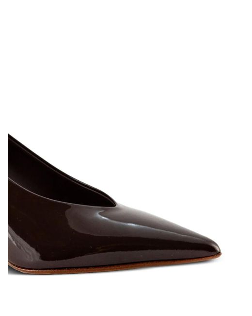 Sergio Levantesi Black 55Mm Leather Pointed-Toe Pumps