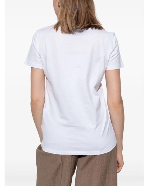 Camiseta con logo estampado Max Mara de color White
