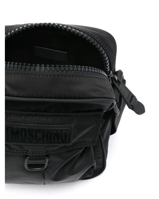 Moschino Schultertasche mit Logo-Applikation in Black für Herren