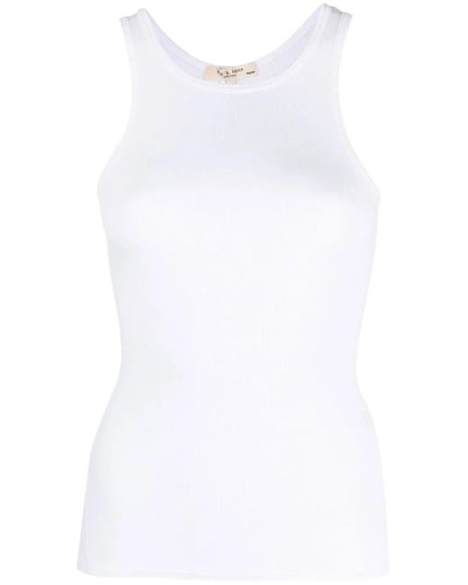 Rag & Bone White Ribbed Tank Top