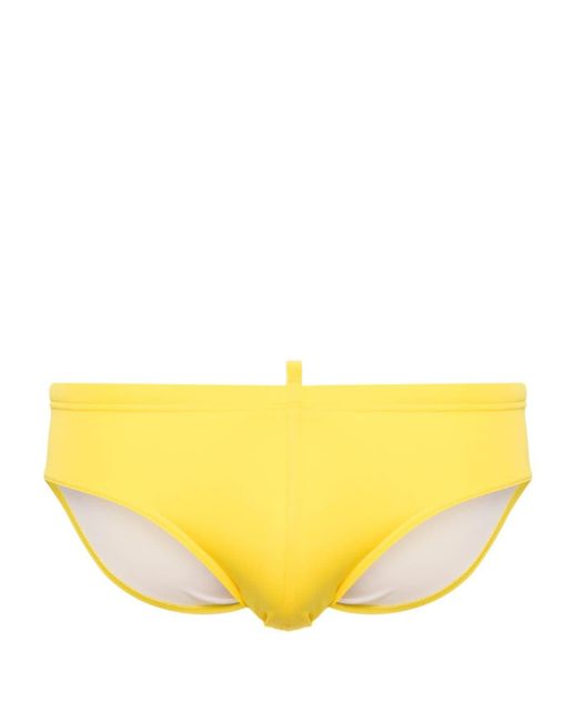 DSquared² Yellow Logo-print Swim Trunks for men