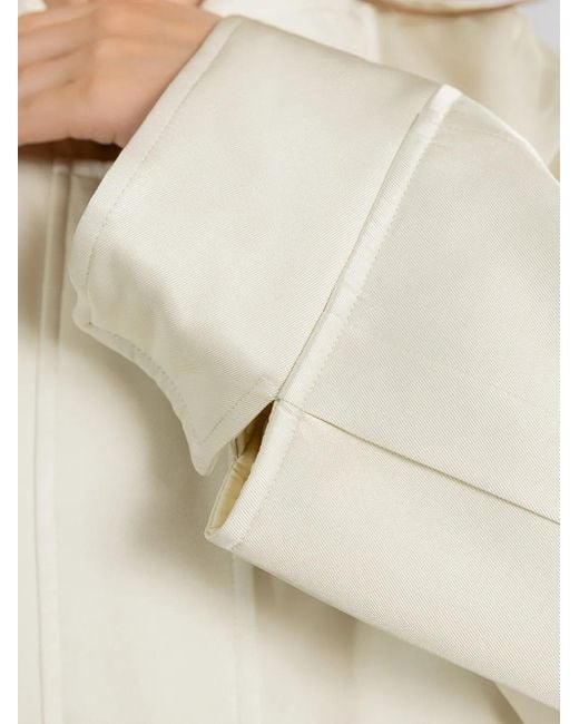 Jil Sander Natural Twill Bomber Jacket