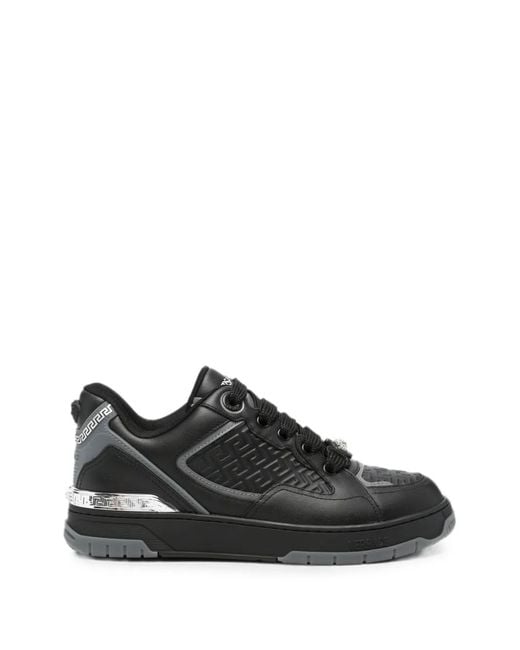 Versace Black Lace-Up Sneakers for men