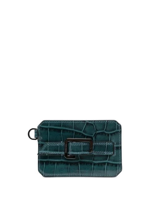 Zadig & Voltaire Green Le Cecilia Crocodile-Effect Cardholder