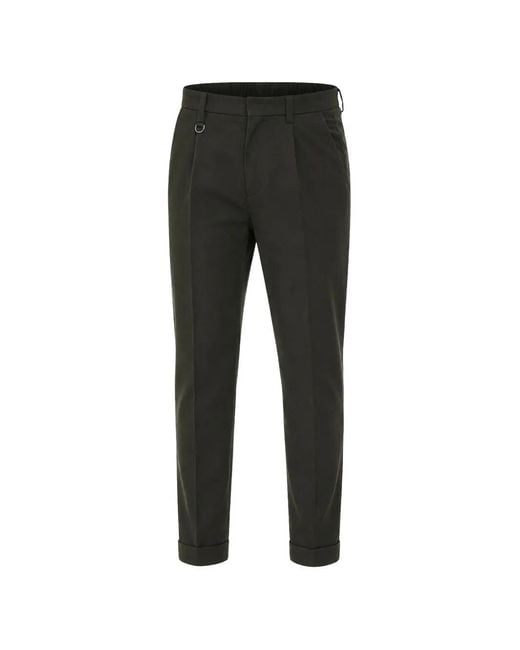 Paolo Pecora Black Duomo Pleated Wool-Blend Trousers for men
