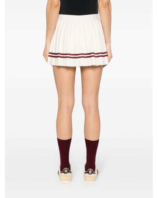 Sporty & Rich White Classic Pleated Mini Skirt