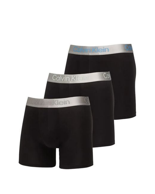 Calvin Klein Black Logo-Waistband Boxers (Set Of Three) for men