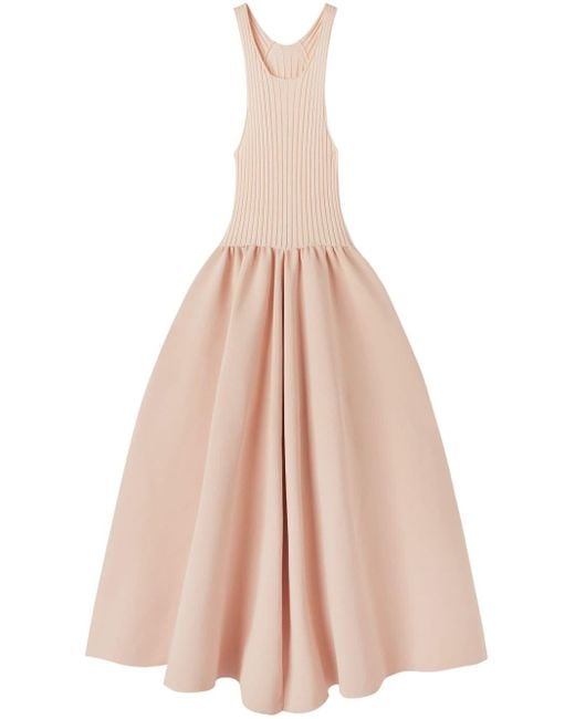Jil Sander Pink Panelled Maxi Dress - Women's - Polyester/viscose