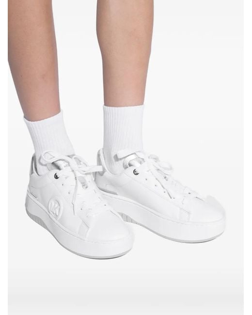 MICHAEL Michael Kors White Dottie Platform Sneakers