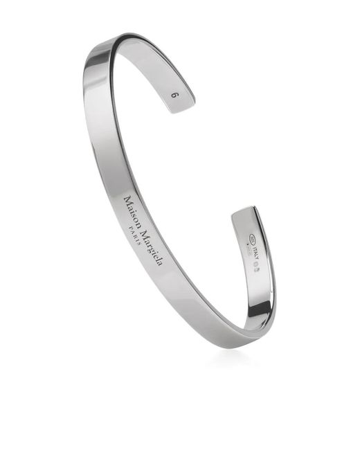 Maison Margiela White Logo Reference Cuff Bracelet