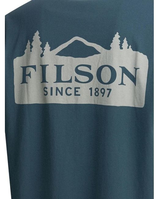 Filson Blue Logo-Print Cotton T-Shirt for men