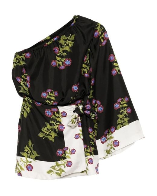 Cynthia Rowley Black Floral-Print Dress