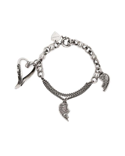 Acne Metallic Heart-charm Chain Bracelet
