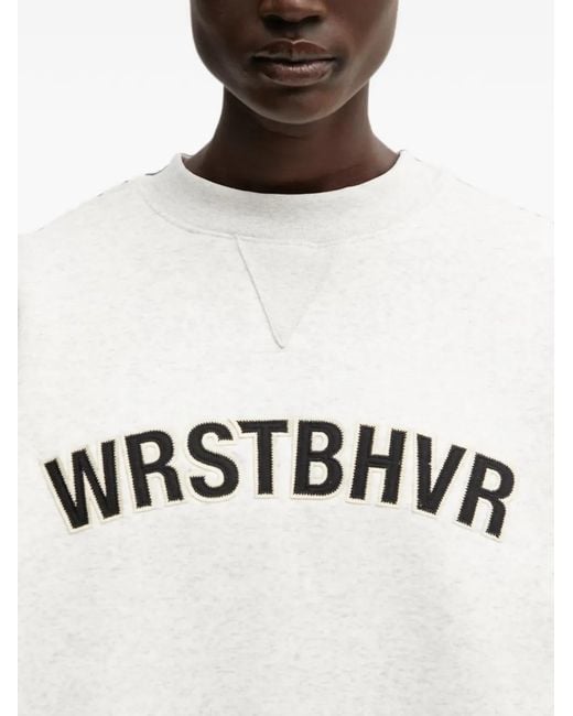 WRSTBHVR White Luzon Logo-Patch Sweatshirt