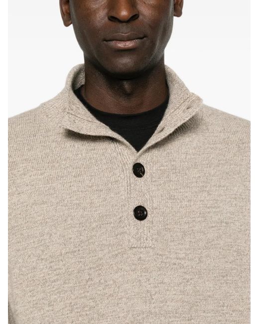 Bompard White Long-Sleeves Sweater for men