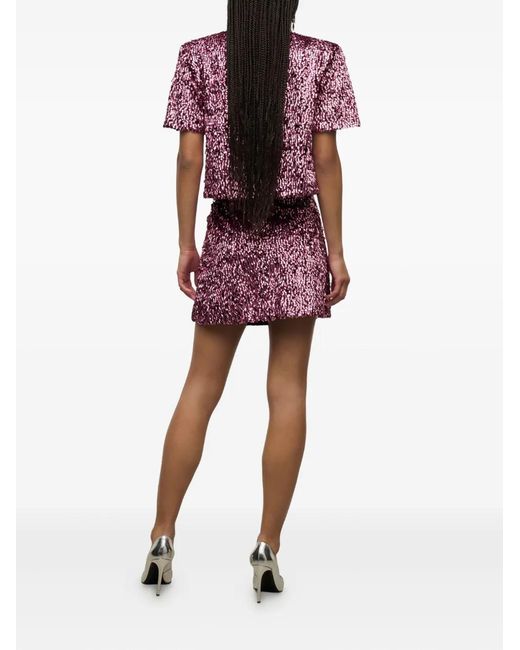 Area Red Sequin Top