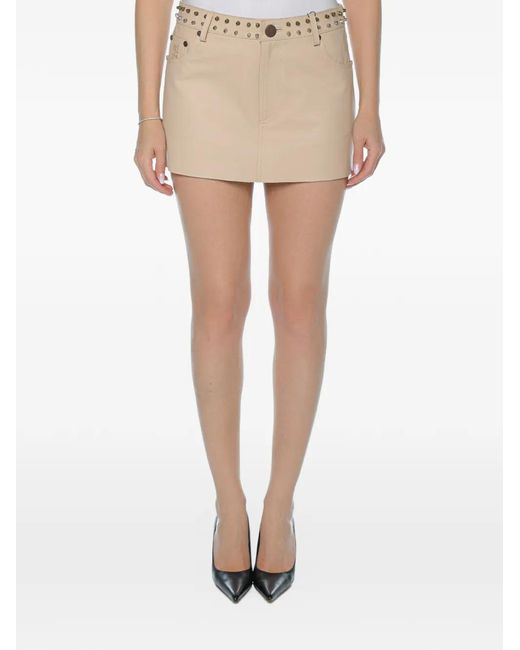 One Teaspoon Natural Sloane Fitted Mini Skirt