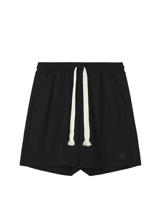 FIVE CM Black Short En Coton À Lien De Resserrage for men