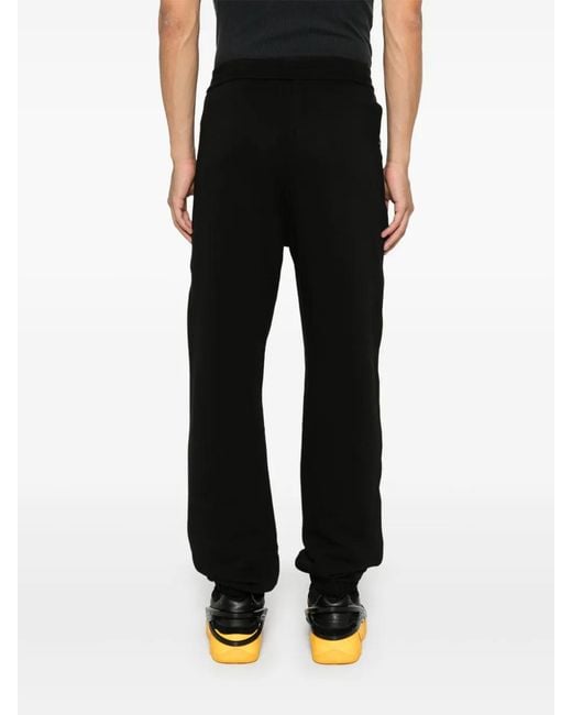Missoni Black Chevron-Inserts Cotton Track Pants for men