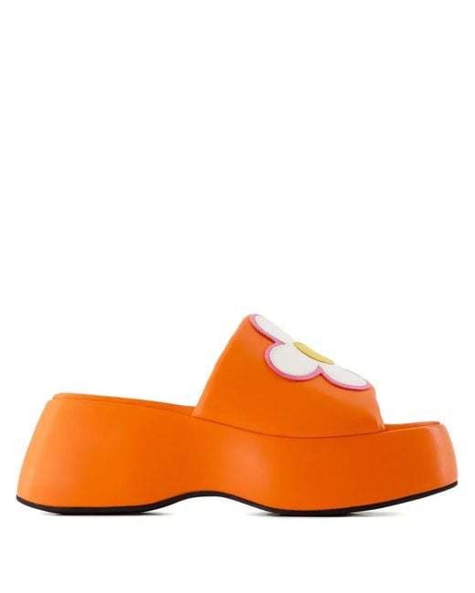 CAREL PARIS Orange Flower Platform Mules