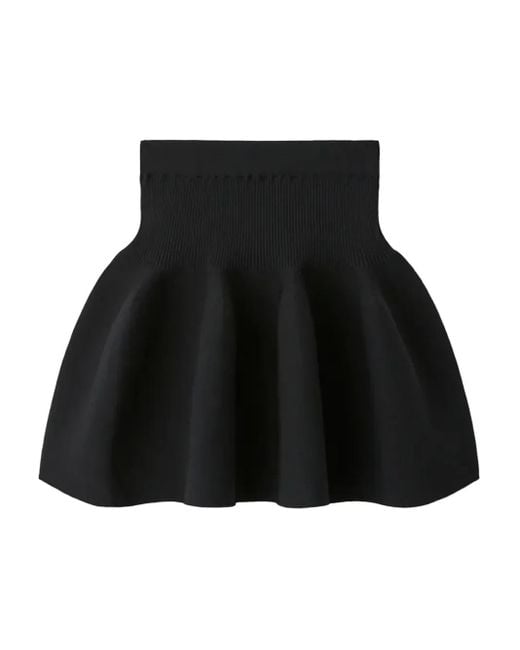 CFCL Black Pottery Ribbed Mini Skirt