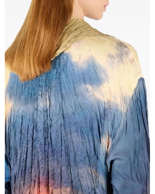 Roberto Cavalli Gray Distressed Oversized Jacket