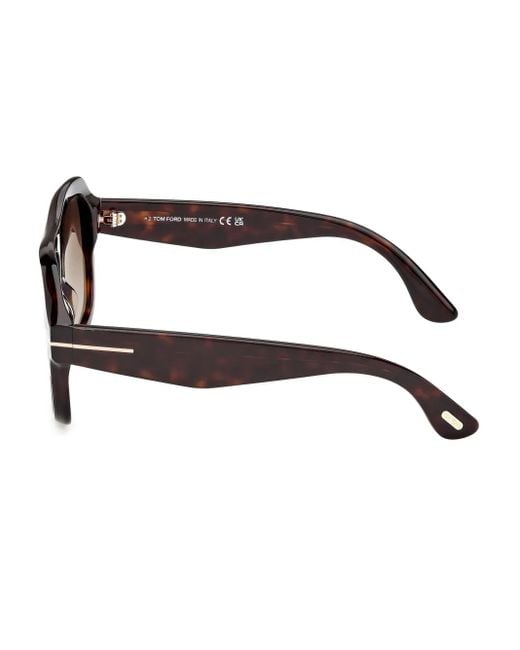 Tom Ford Brown Pilot-Frame Sunglasses