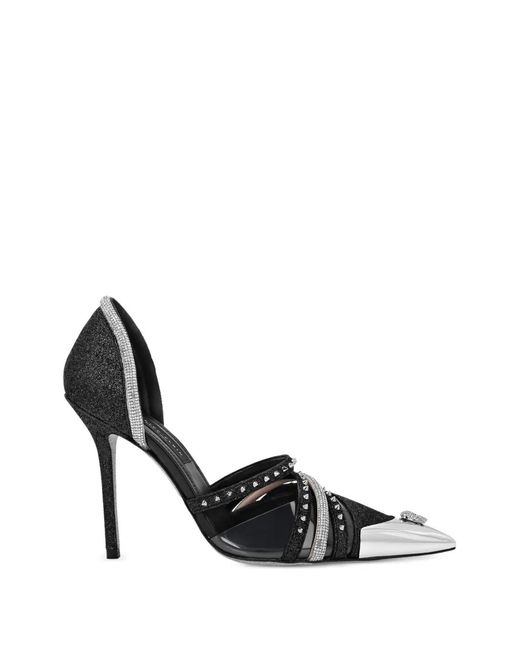 Philipp Plein White Pointed-Toe Pumps