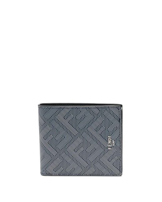 Portafoglio Con Motivo Ff di Fendi in Gray da Uomo