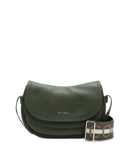 Coccinelle Green Raquel Logo-Strap Shoulder Bag