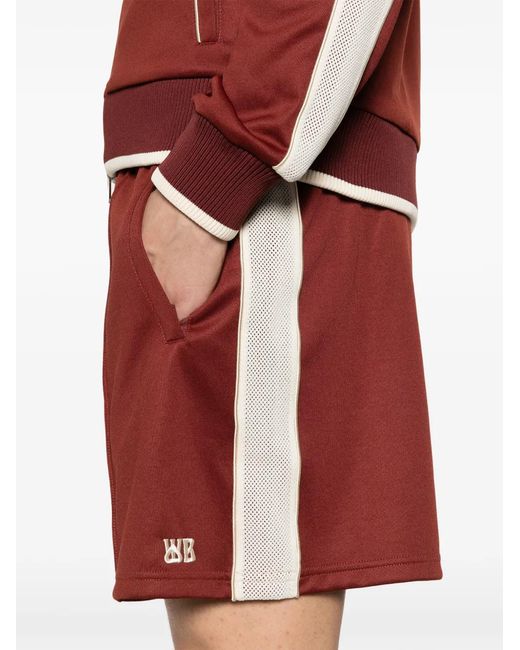 Wales Bonner Red Motion Contrast-Trim Shorts