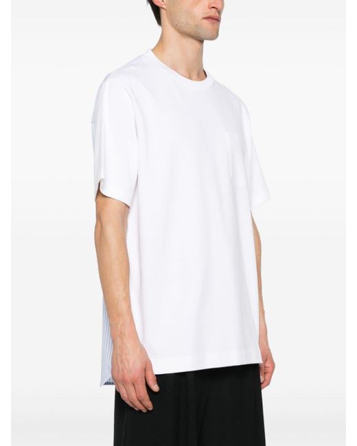 Simone Rocha White Colour-block Cotton T-shirt for men