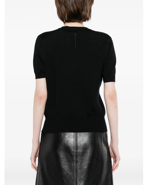 Tom Ford Black Wool Crew-Neck T-Shirt