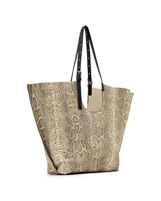 Sac Cabas Ara À Boucle En Peau De Serpent AllSaints en coloris Natural