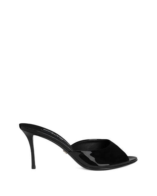 Dolce & Gabbana Black Calf Leather Flat Shoes
