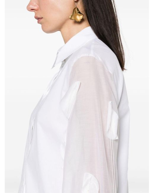 Camisa con apliques Peserico de color White