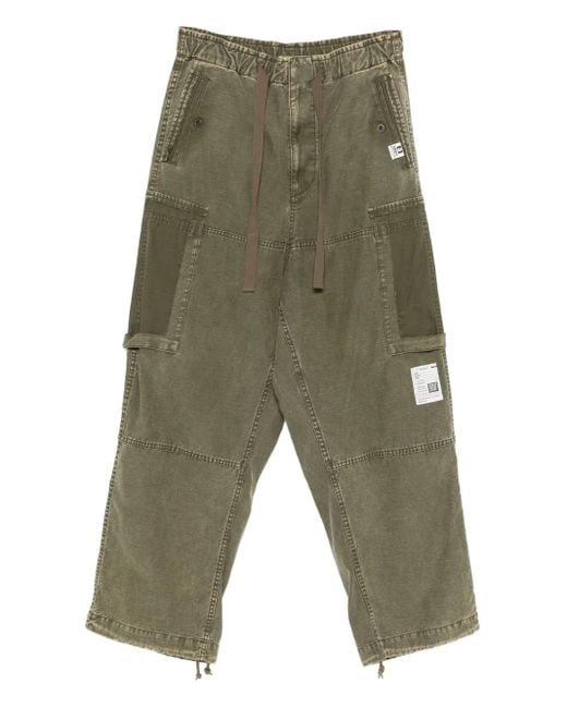 Maison Mihara Yasuhiro Green Cargo Pocket Drawstring Trousers for men