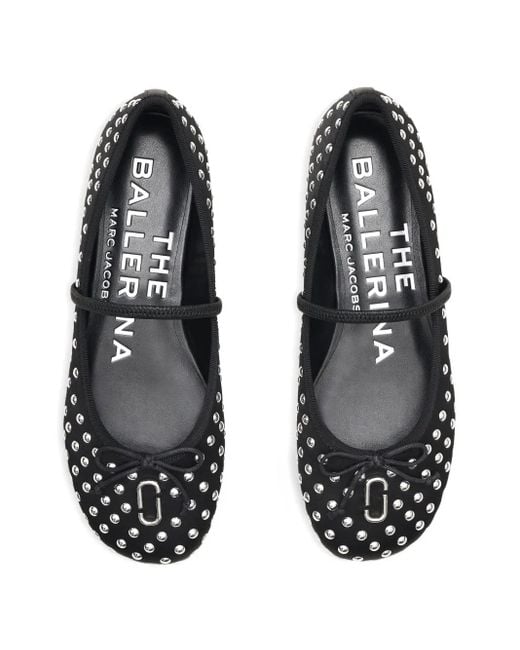 Marc Jacobs Black Studded Ballet Flats