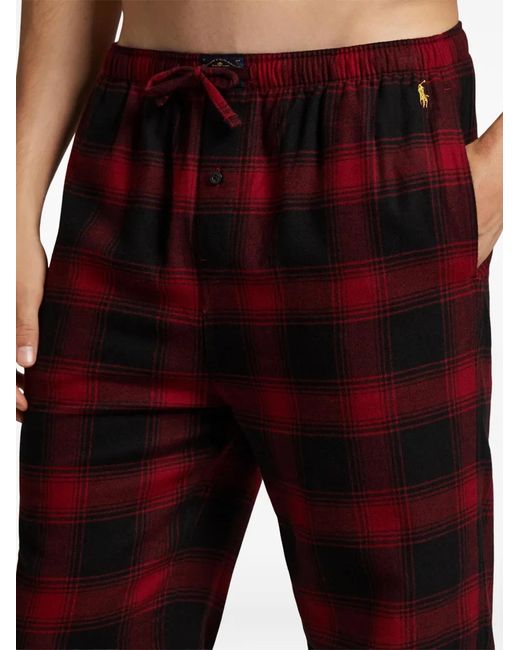 Polo Ralph Lauren Red Check-Bear Pyjamas for men