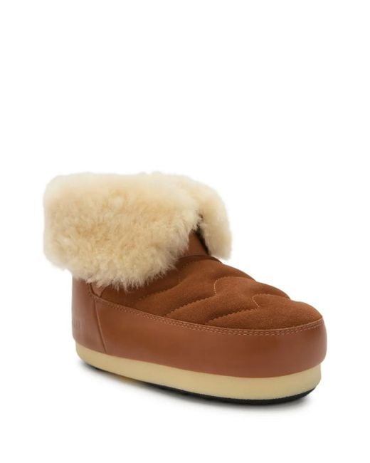 Moon Boot Brown Boots With Logo