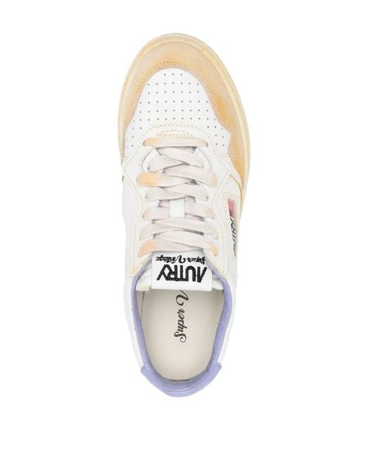 Autry White Dallas Low-Top Sneakers