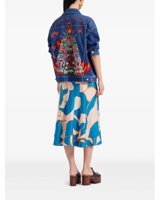 LaDoubleJ Blue X Mother Lungomare Midi Skirt